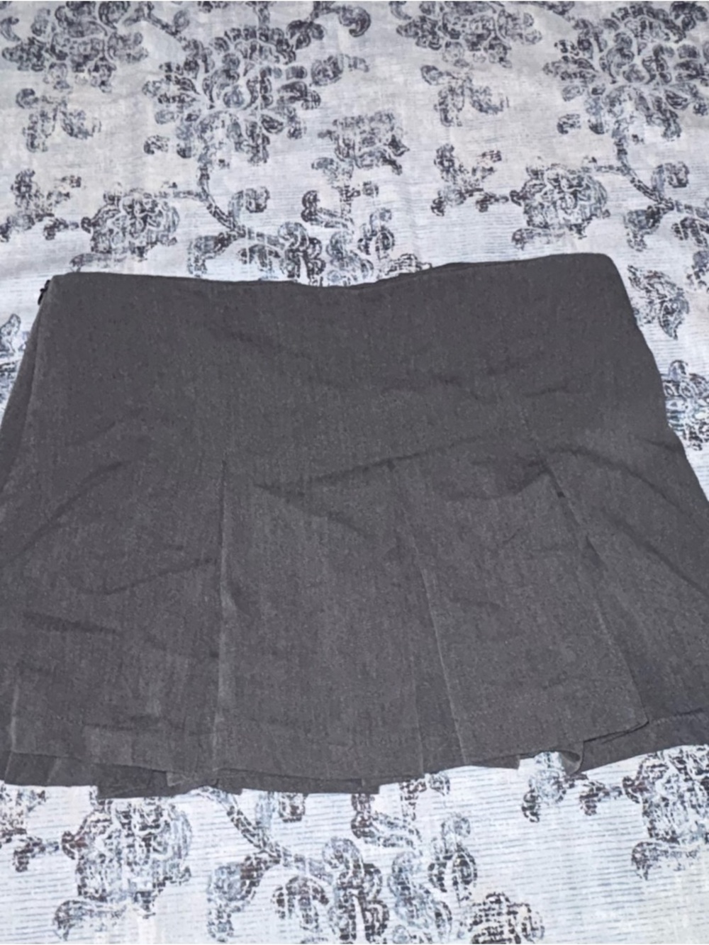 Women's gray Mini Pleated Skirt